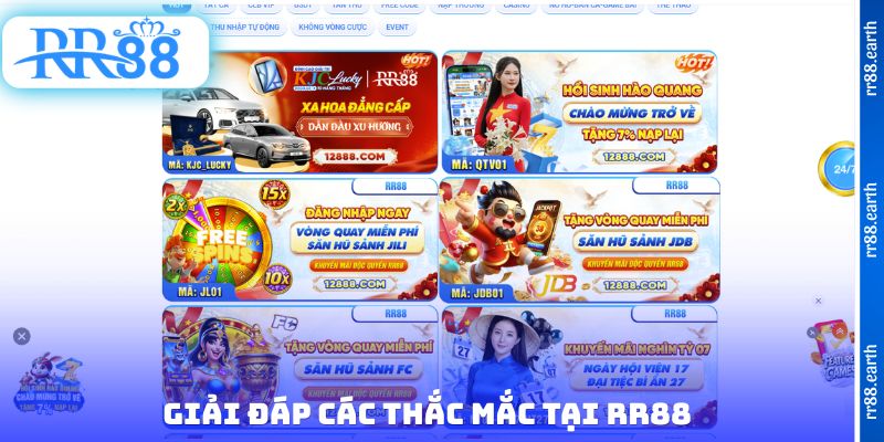 Giải đáp các thắc mắc tại RR88