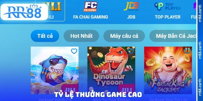 Tỷ lệ thưởng game cao